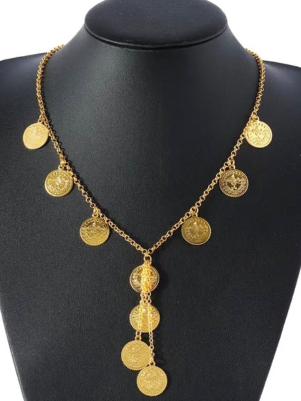 VANTAGE COIN TASSEL NECKLACE - Picture 3 of 3